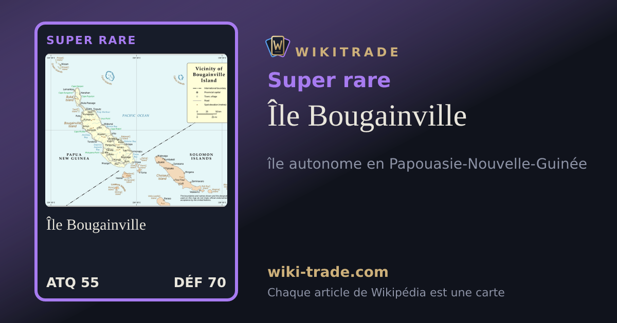 Île Bougainville — carte Super rare