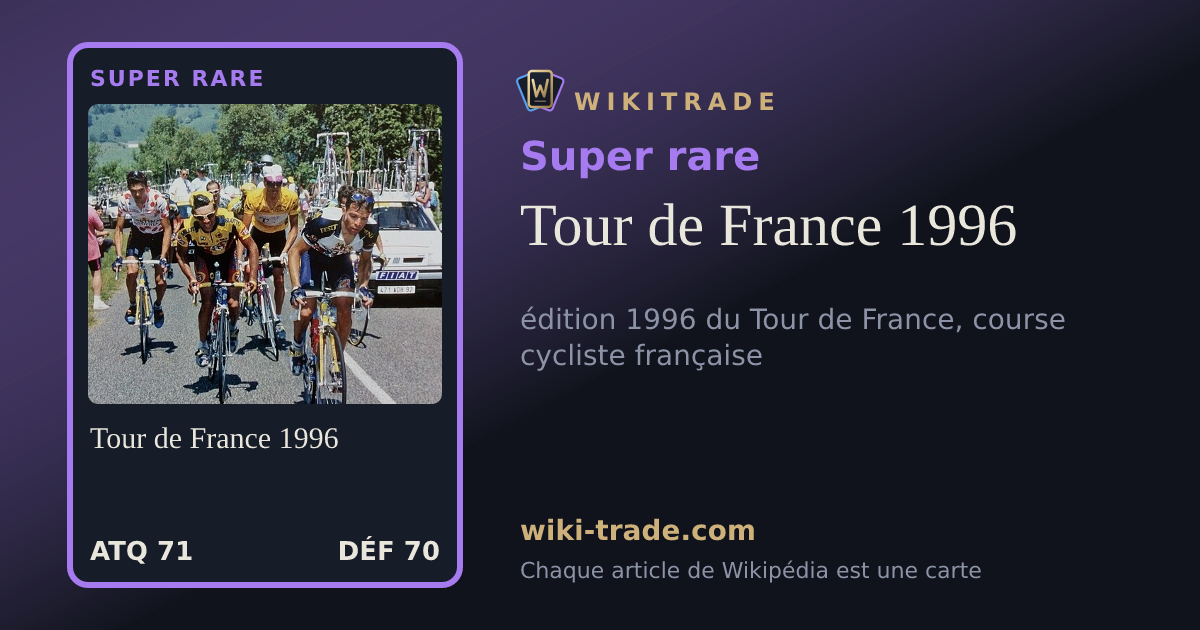 Tour de France 1996 — carte Super rare