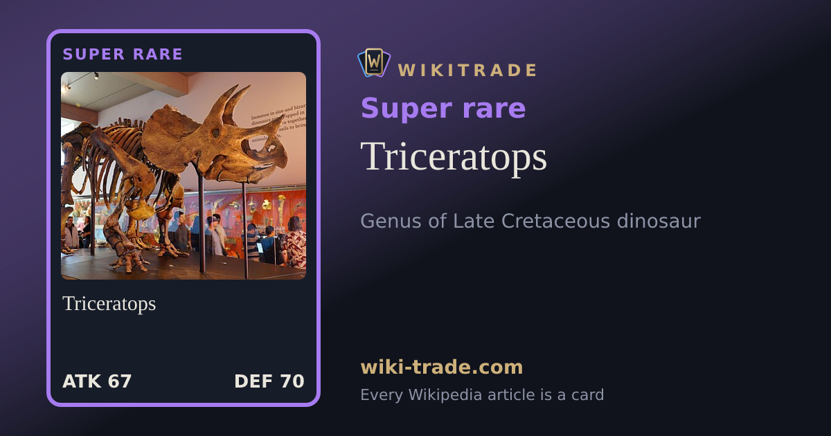 Triceratops — Super rare card