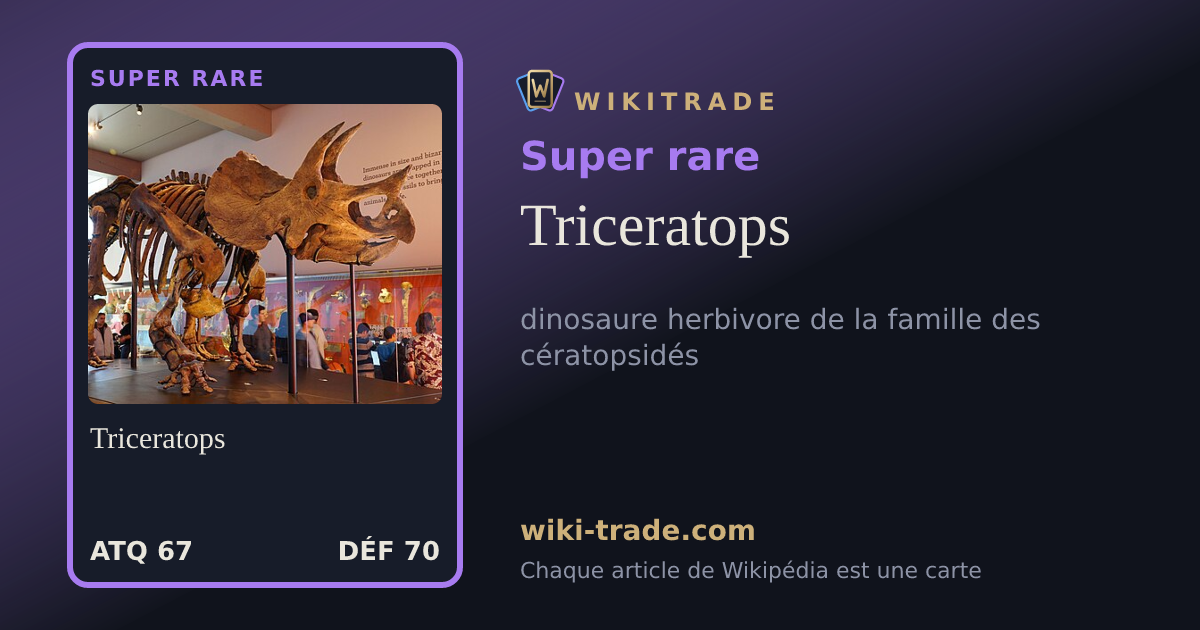 Triceratops — carte Super rare