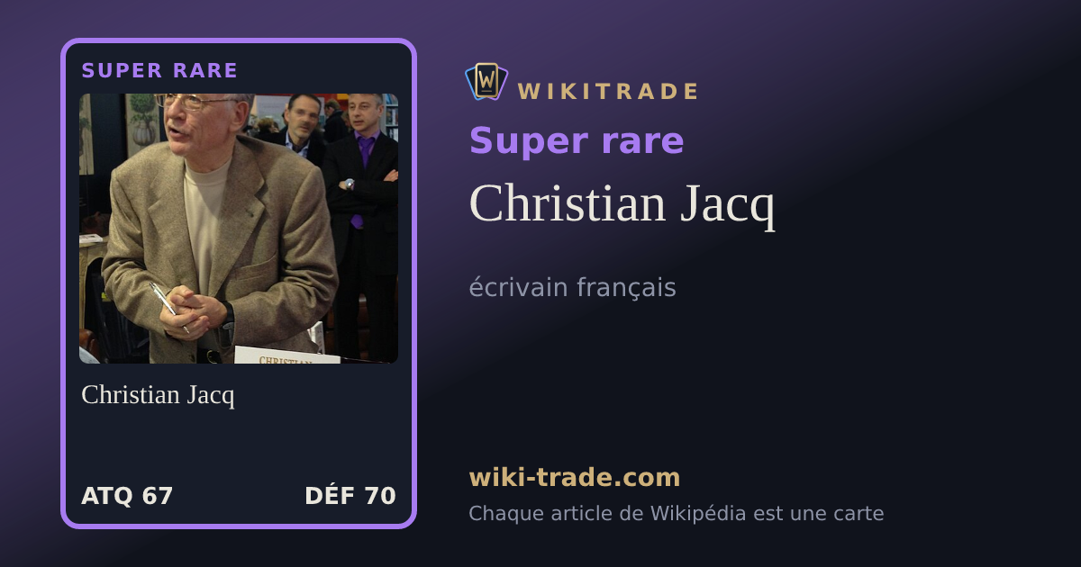 Christian Jacq — carte Super rare