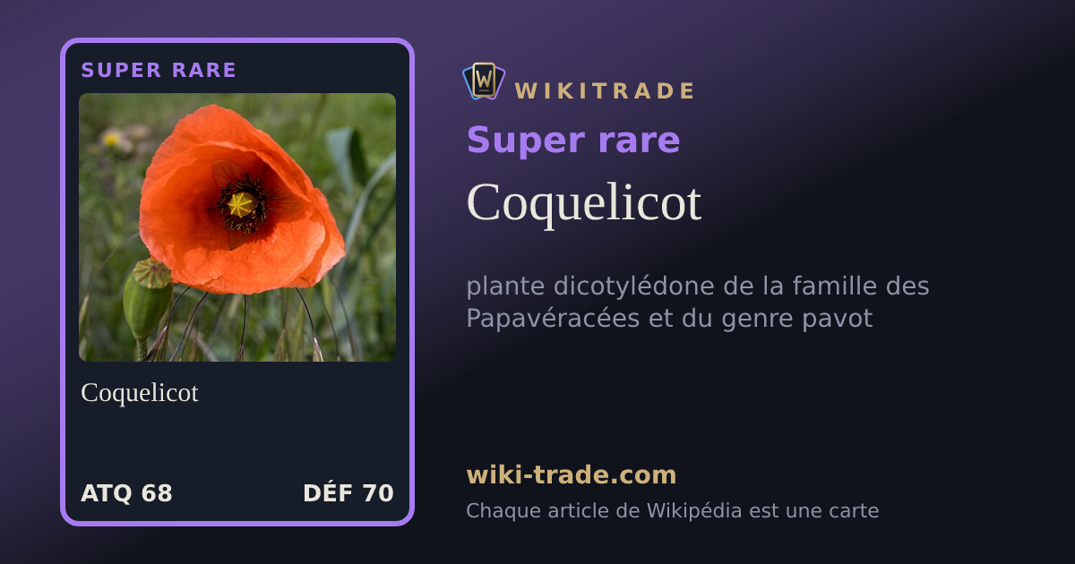 Coquelicot — carte Super rare