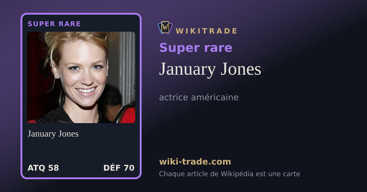 January Jones — carte Super rare