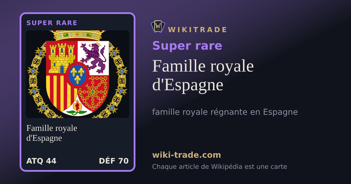 Famille royale d'Espagne — carte Super rare