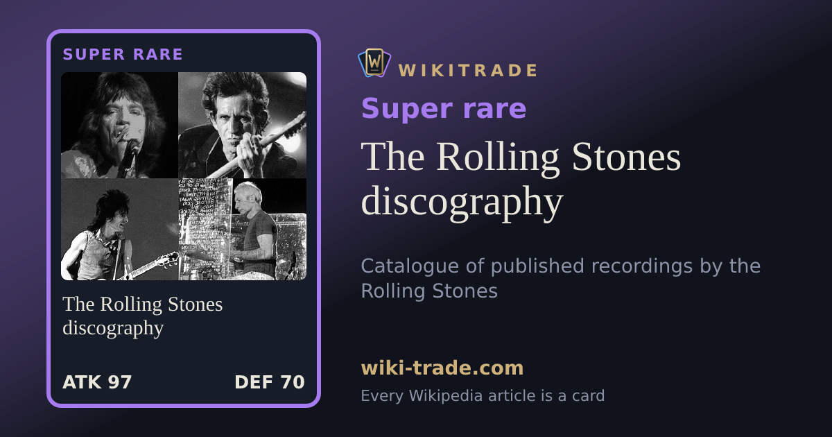 The Rolling Stones discography — Super rare card