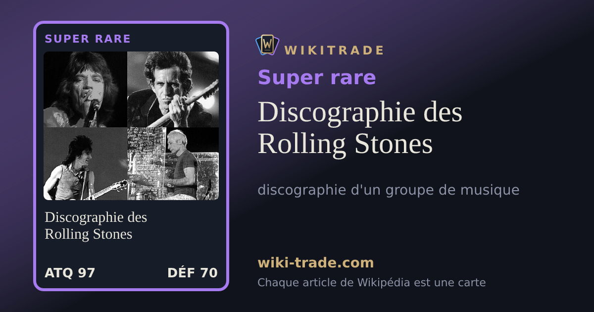 Discographie des Rolling Stones — carte Super rare