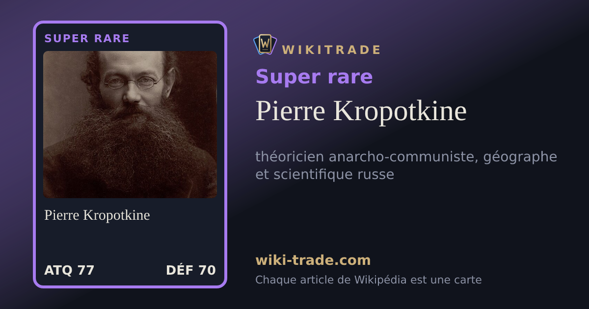 Pierre Kropotkine — carte Super rare