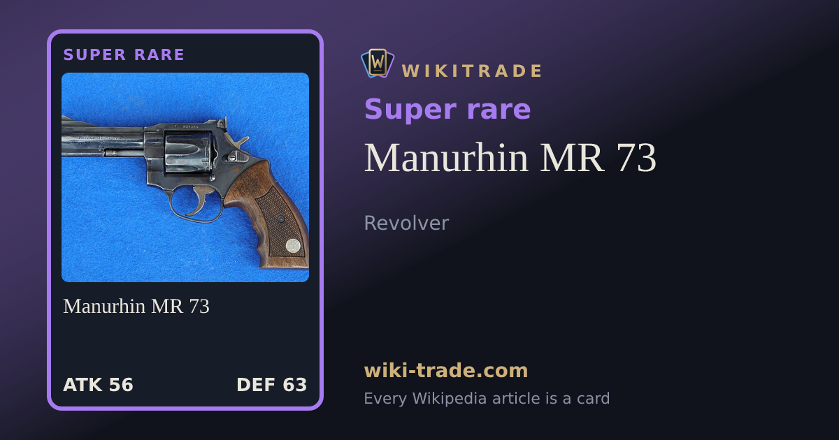 Manurhin MR 73 — Super rare card