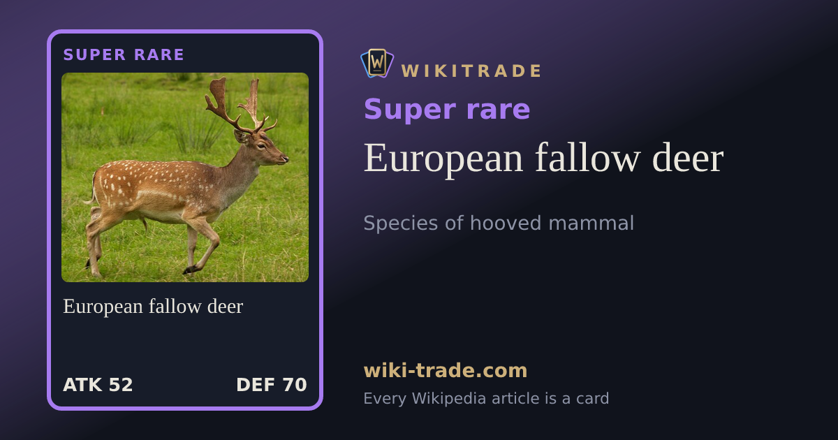 European fallow deer — Super rare card