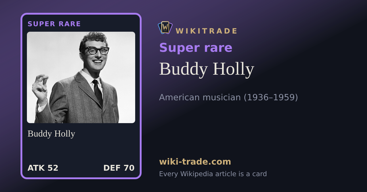 Buddy Holly — Super rare card