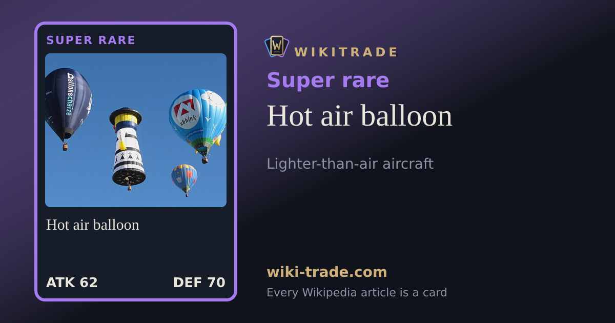 Hot air balloon — Super rare card