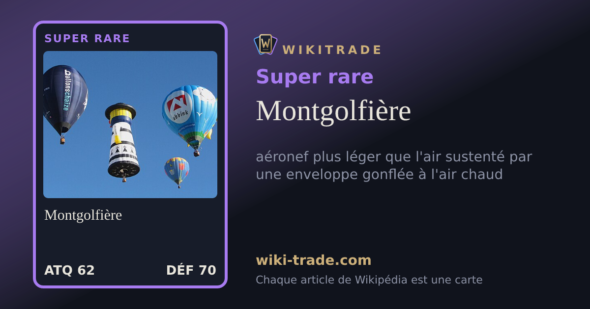 Montgolfière — carte Super rare