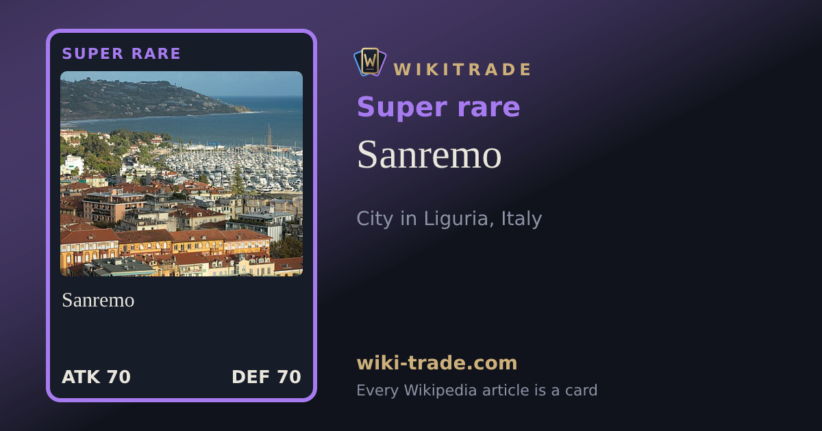 Sanremo — Super rare card