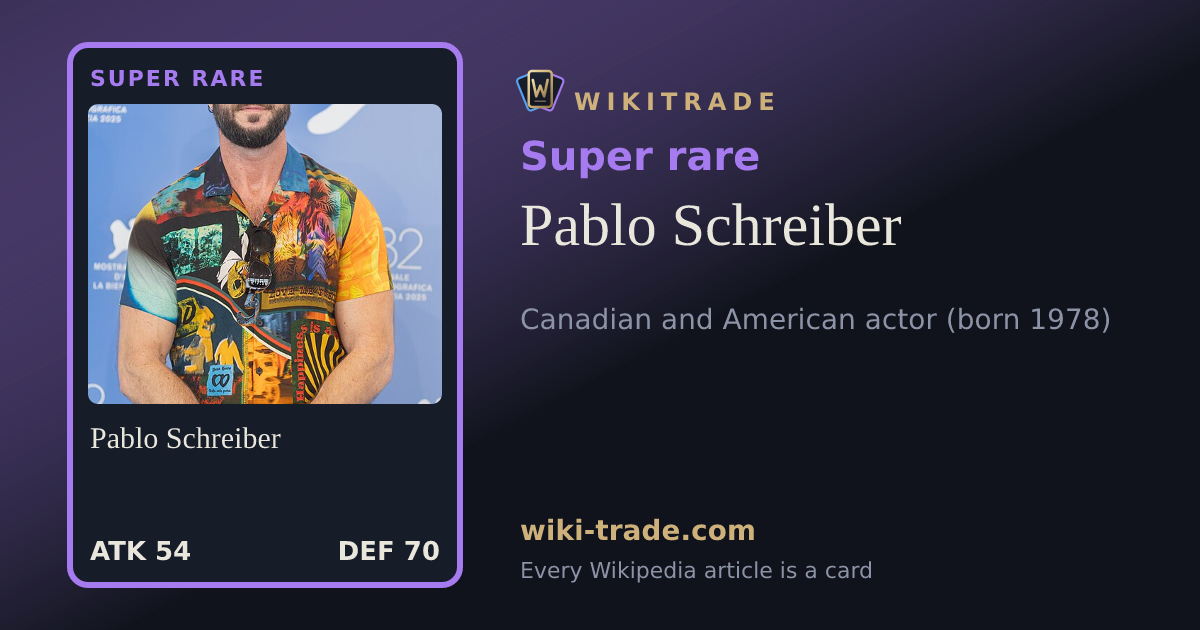 Pablo Schreiber — Super rare card