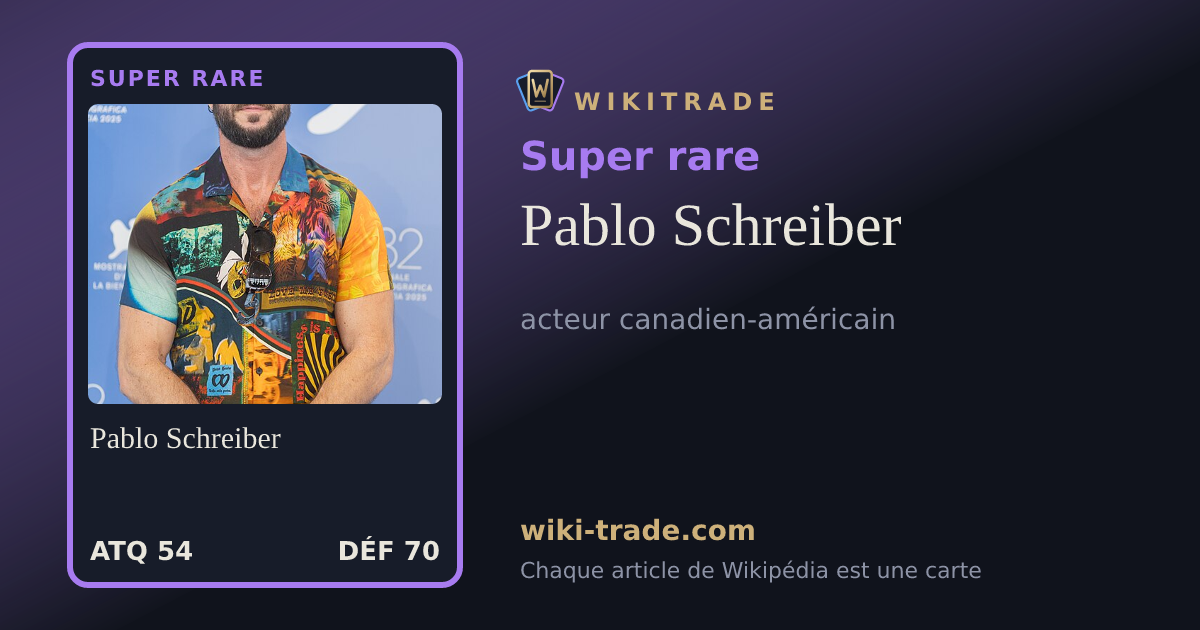 Pablo Schreiber — carte Super rare