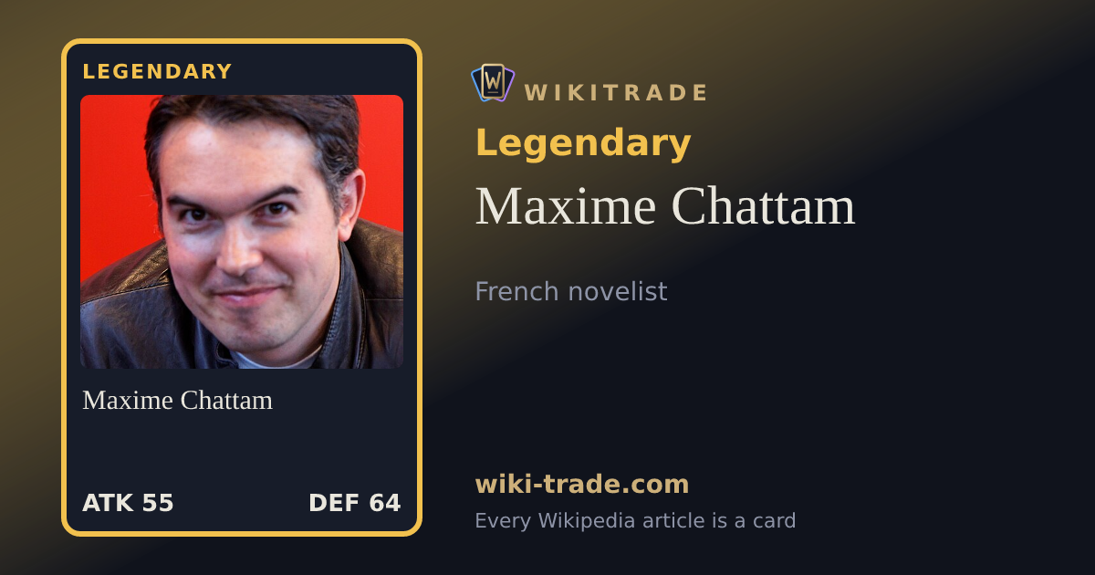 Maxime Chattam — Legendary card