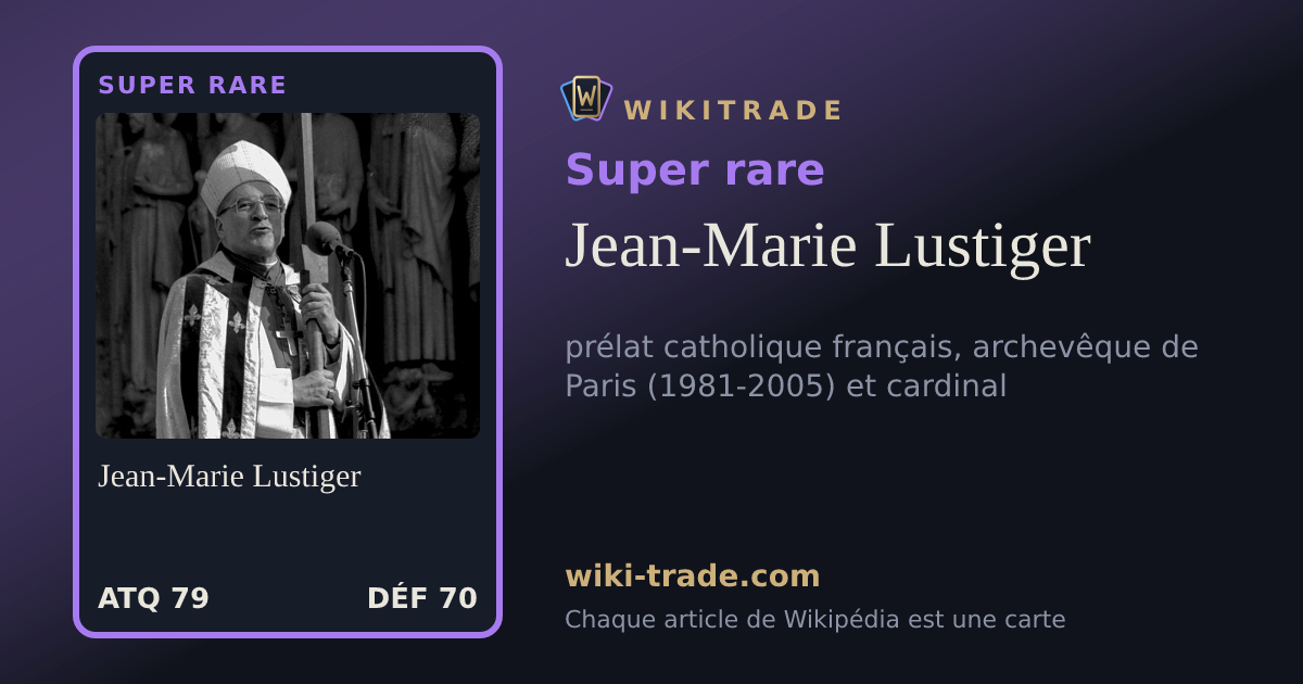 Jean-Marie Lustiger — carte Super rare