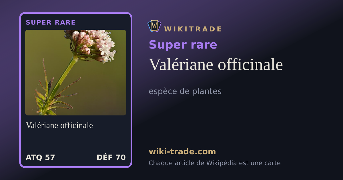 Valériane officinale — carte Super rare