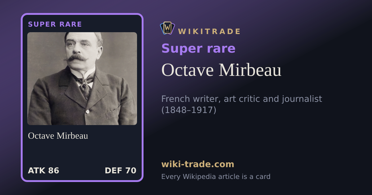 Octave Mirbeau — Super rare card