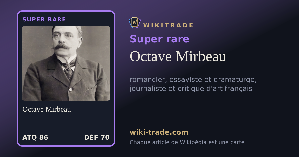 Octave Mirbeau — carte Super rare