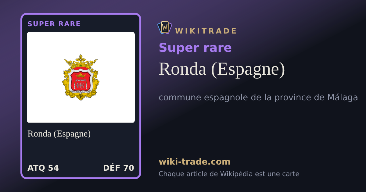 Ronda (Espagne) — carte Super rare