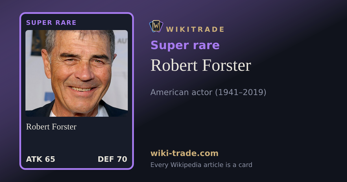 Robert Forster — Super rare card