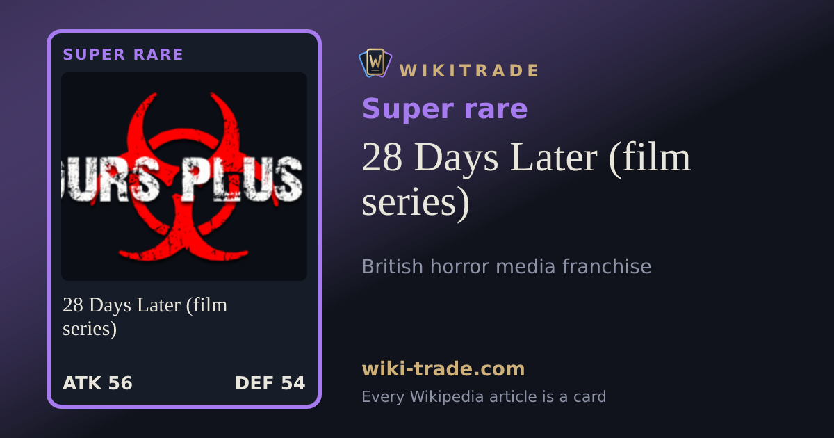 28 Days Later (film series) — Super rare card