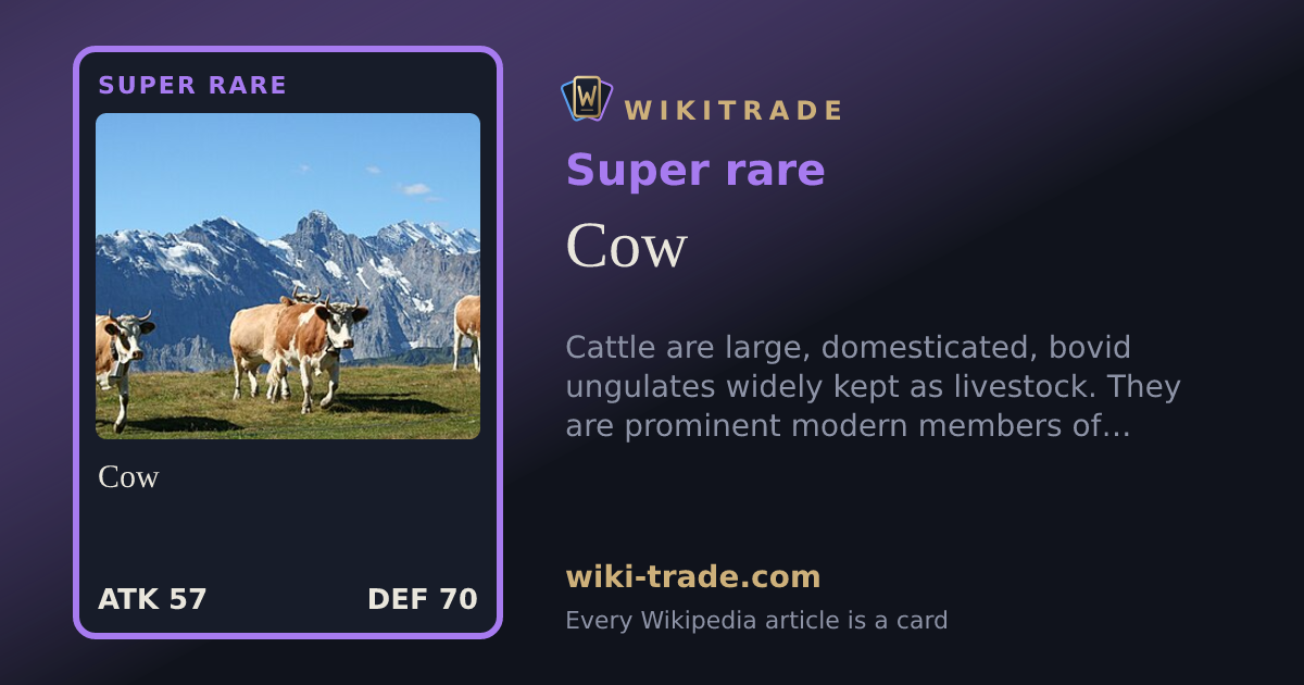 Cow — Super rare card