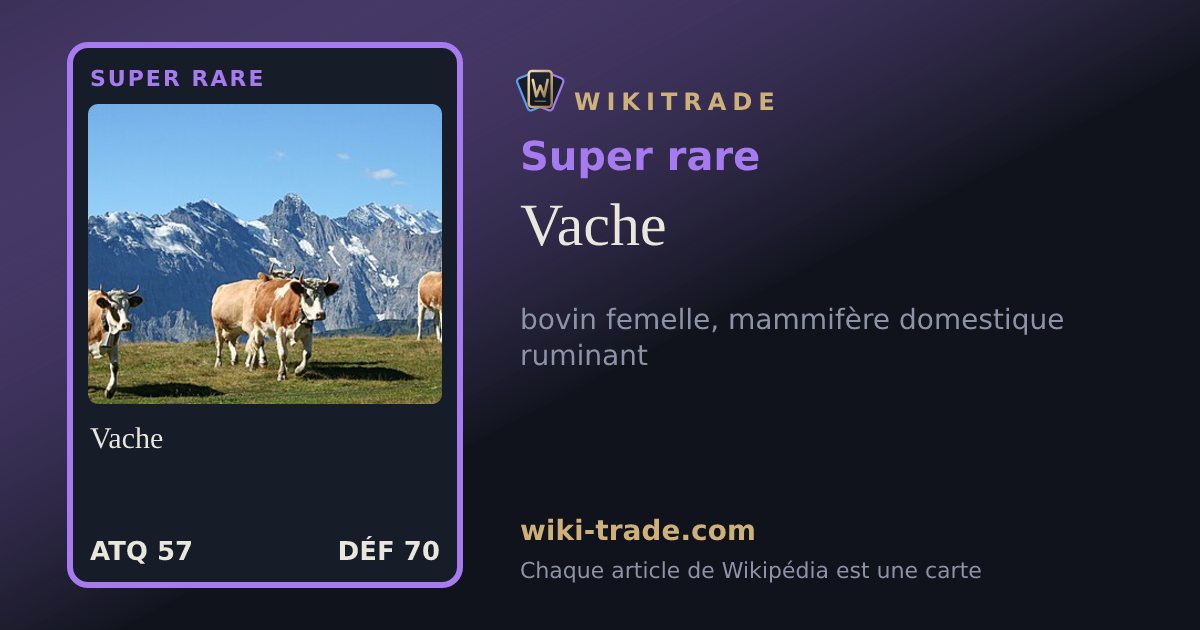 Vache — carte Super rare