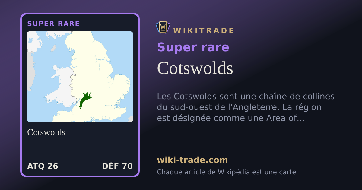 Cotswolds — carte Super rare