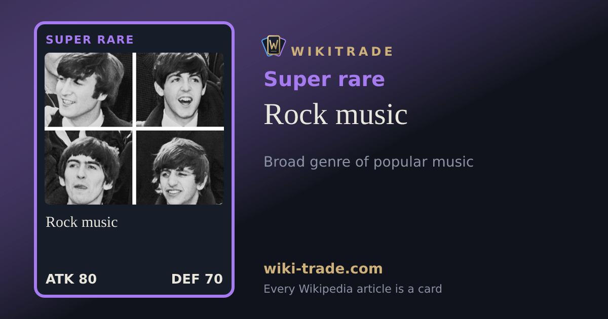Rock music — Super rare card