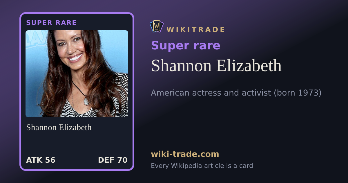 Shannon Elizabeth — Super rare card