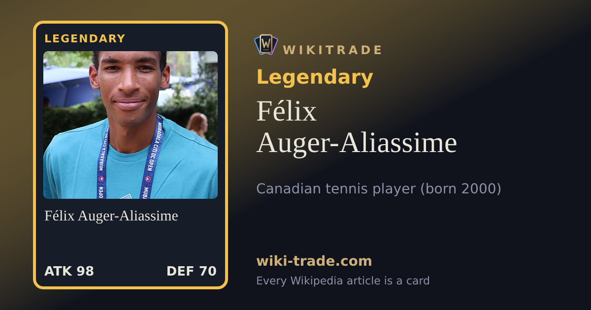 Félix Auger-Aliassime — Legendary card