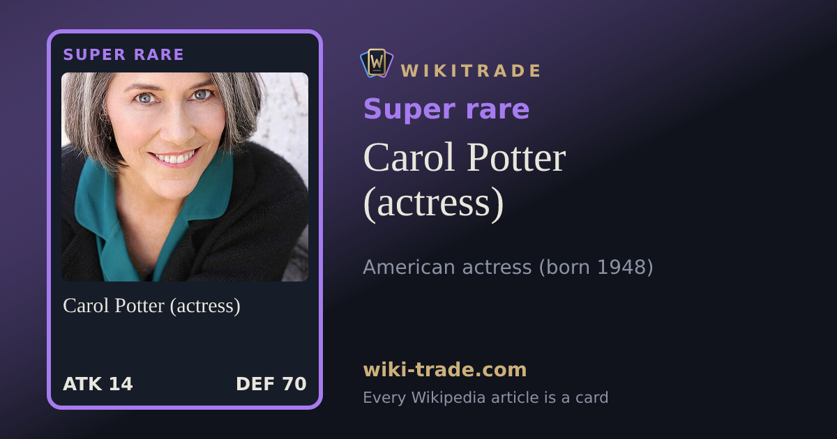 Carol Potter (actress) — Super rare card