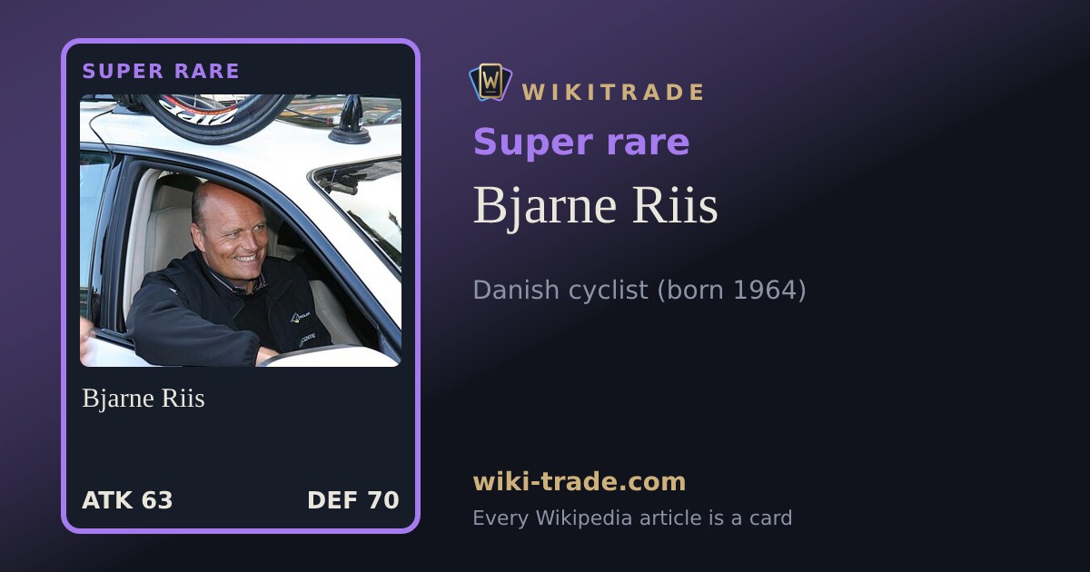 Bjarne Riis — Super rare card
