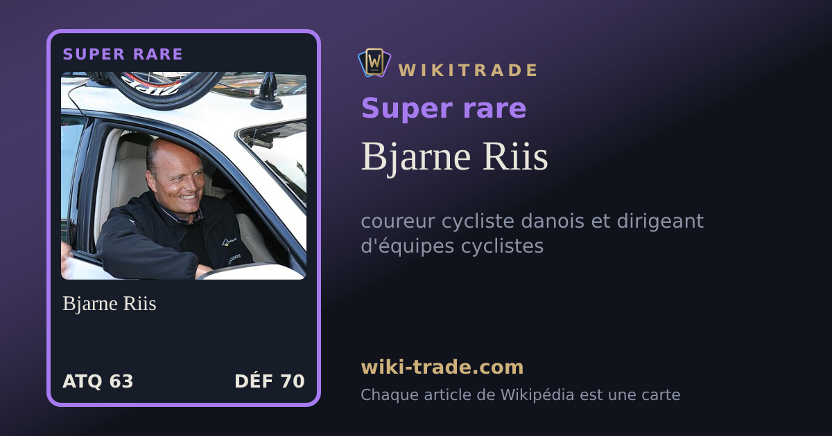 Bjarne Riis — carte Super rare