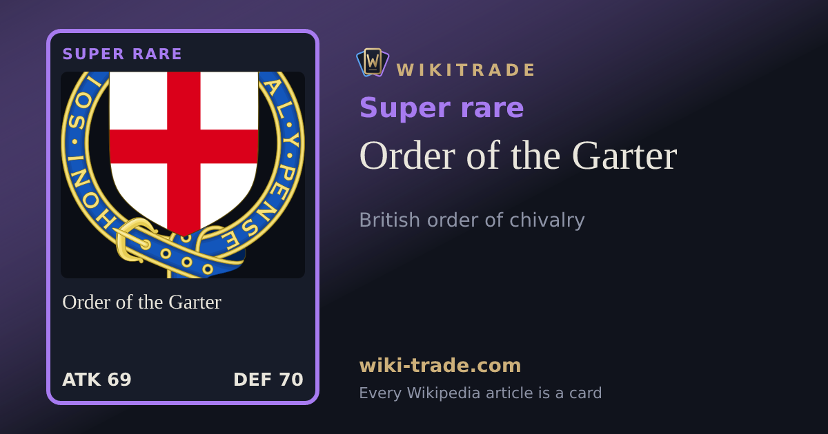 Order of the Garter — Super rare card