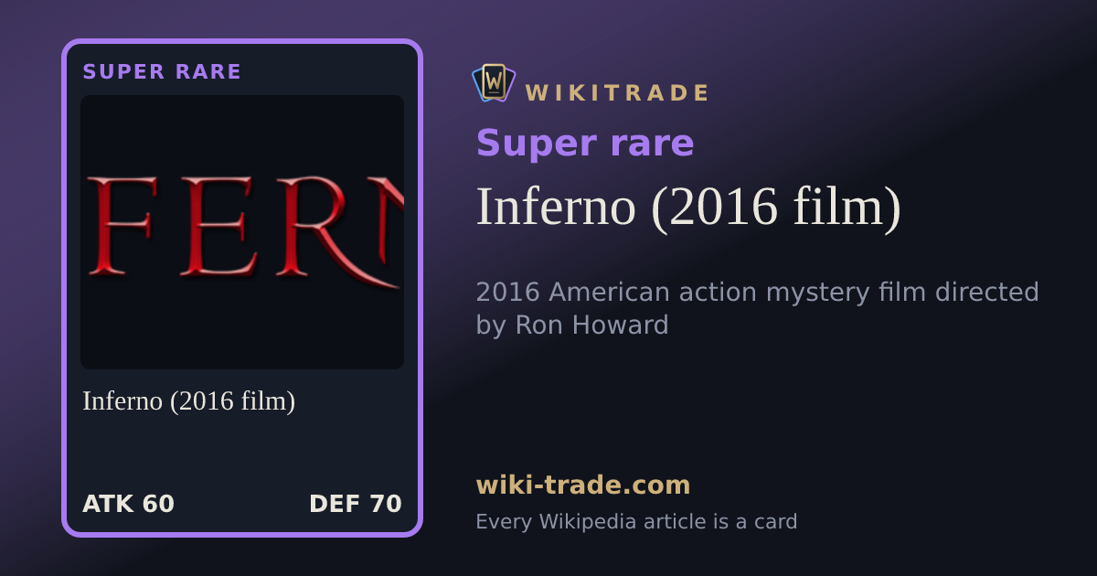 Inferno (2016 film) — Super rare card