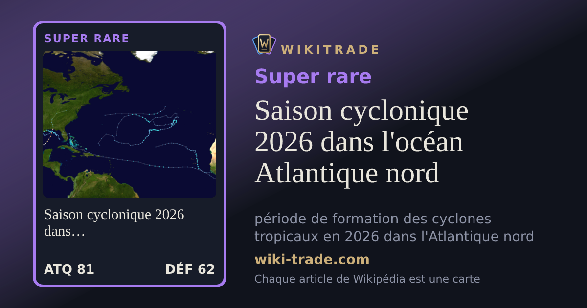 Saison cyclonique 2026 dans l'océan Atlantique nord — carte Super rare