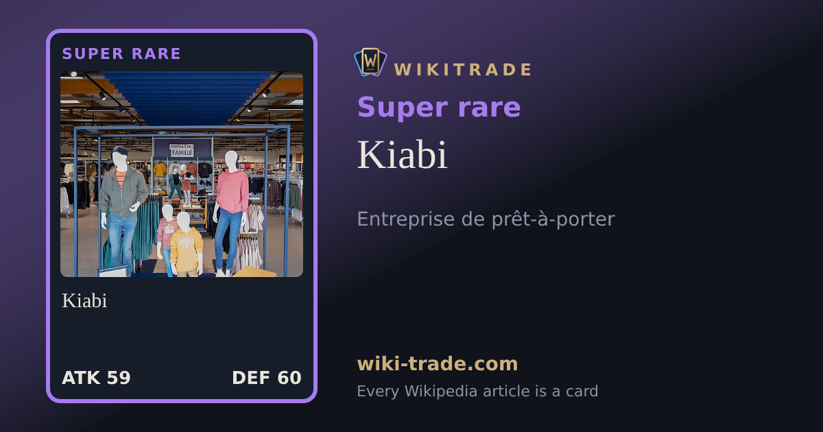 Kiabi — Super rare card
