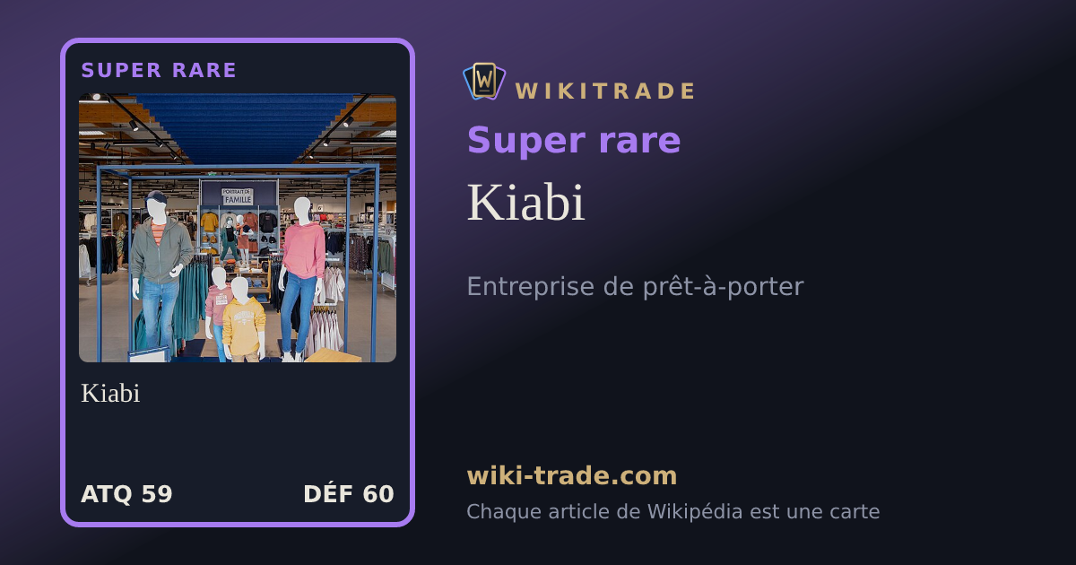 Kiabi — carte Super rare