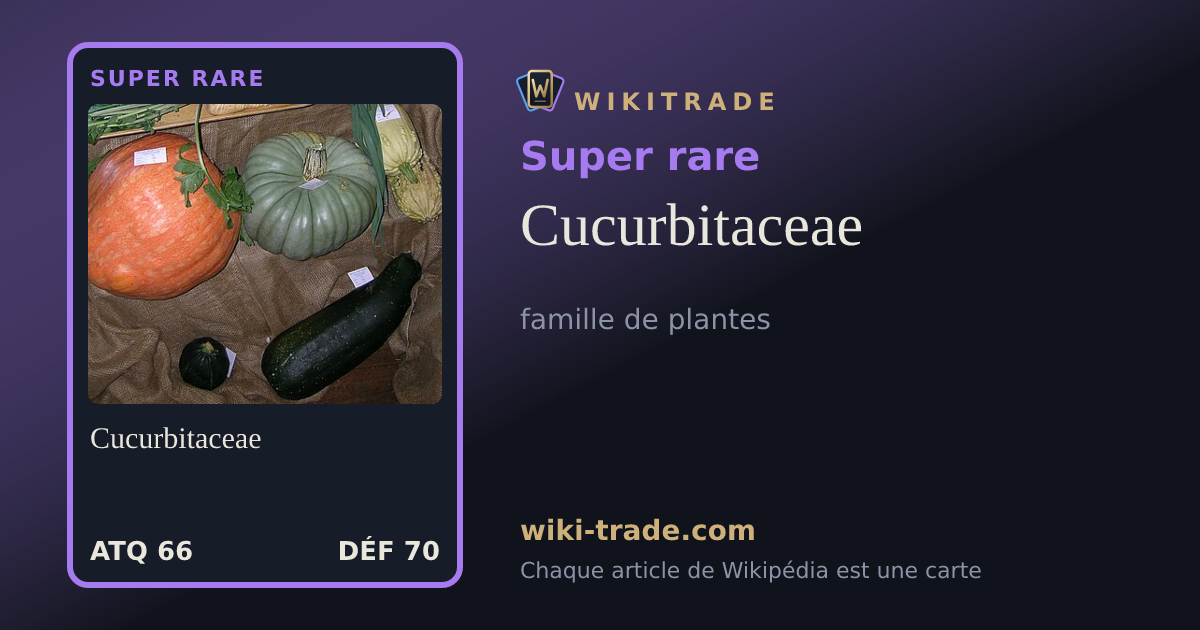 Cucurbitaceae — carte Super rare