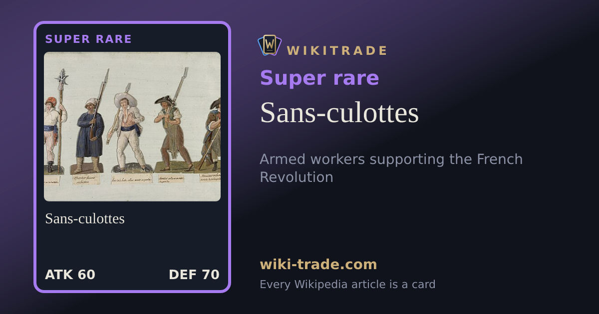 Sans-culottes — Super rare card