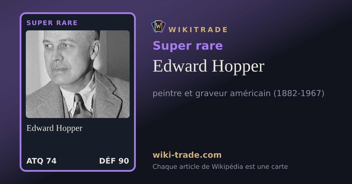 Edward Hopper — carte Super rare