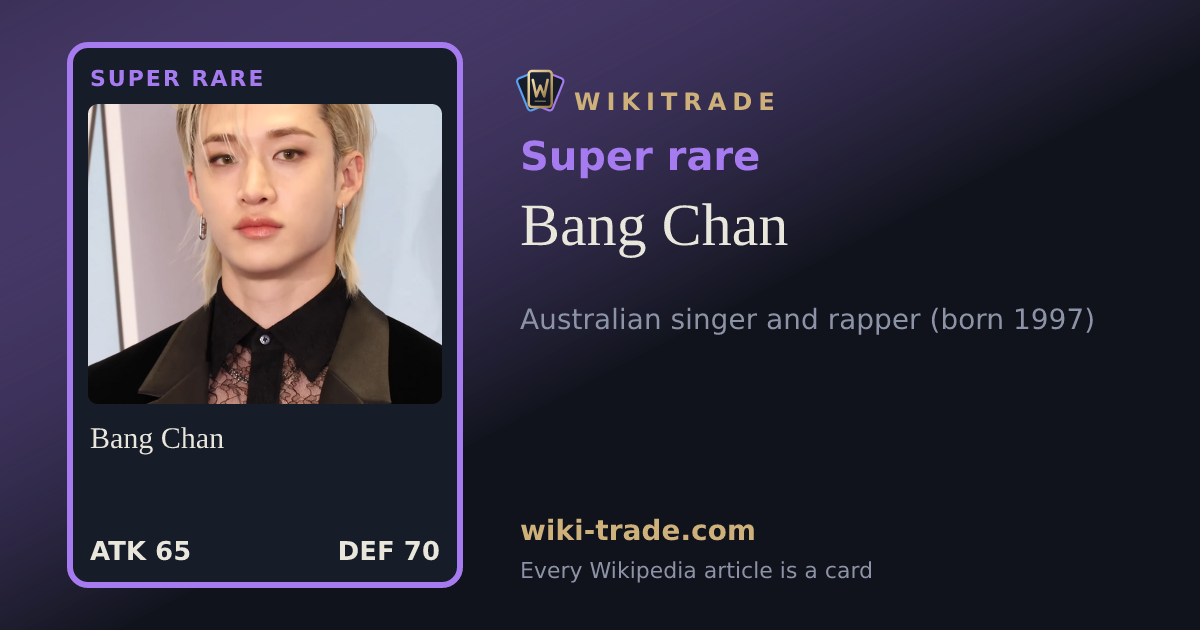 Bang Chan — Super rare card