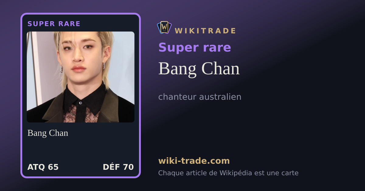 Bang Chan — carte Super rare