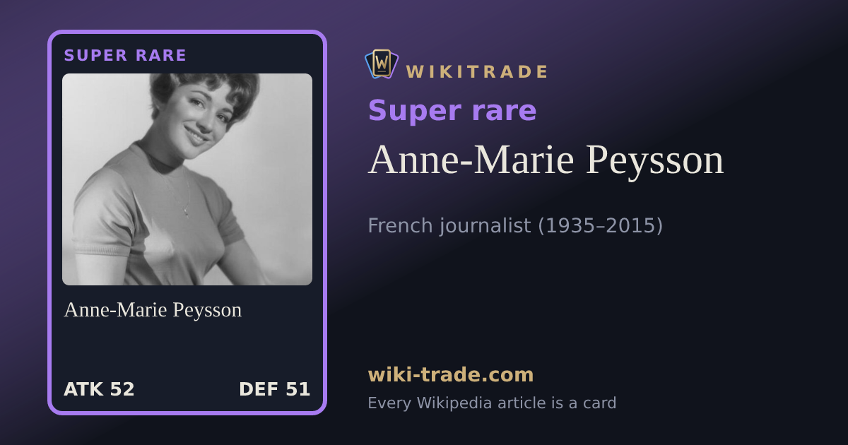 Anne-Marie Peysson — Super rare card