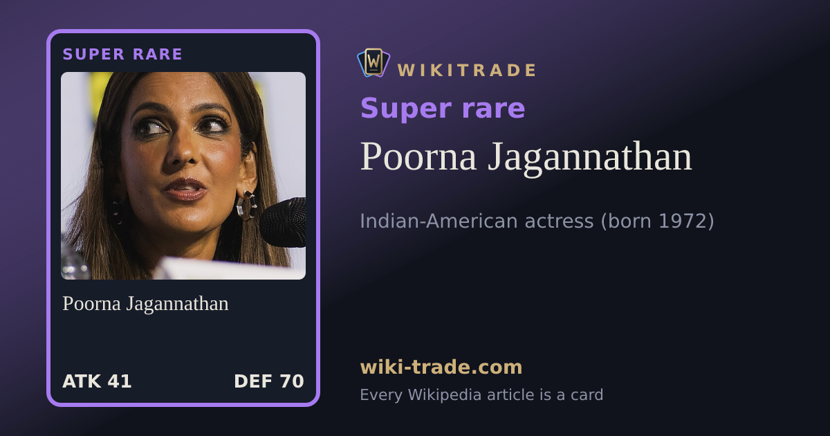 Poorna Jagannathan — Super rare card