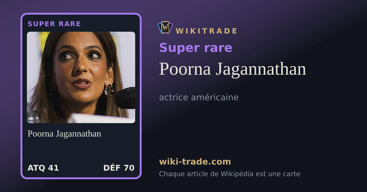 Poorna Jagannathan — carte Super rare