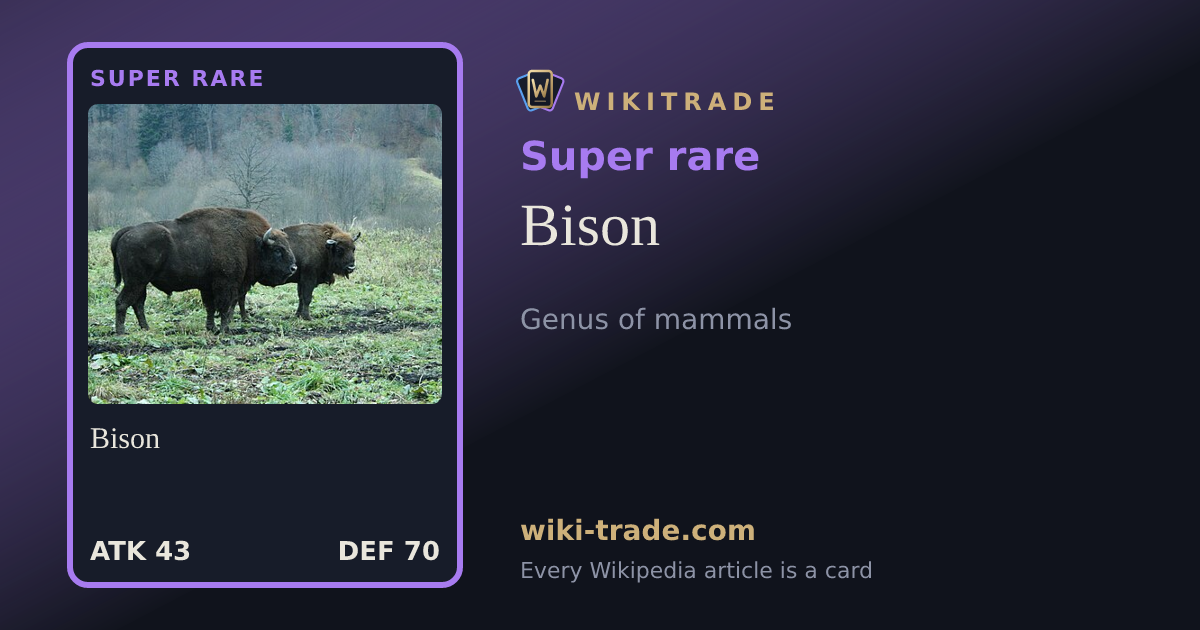 Bison — Super rare card